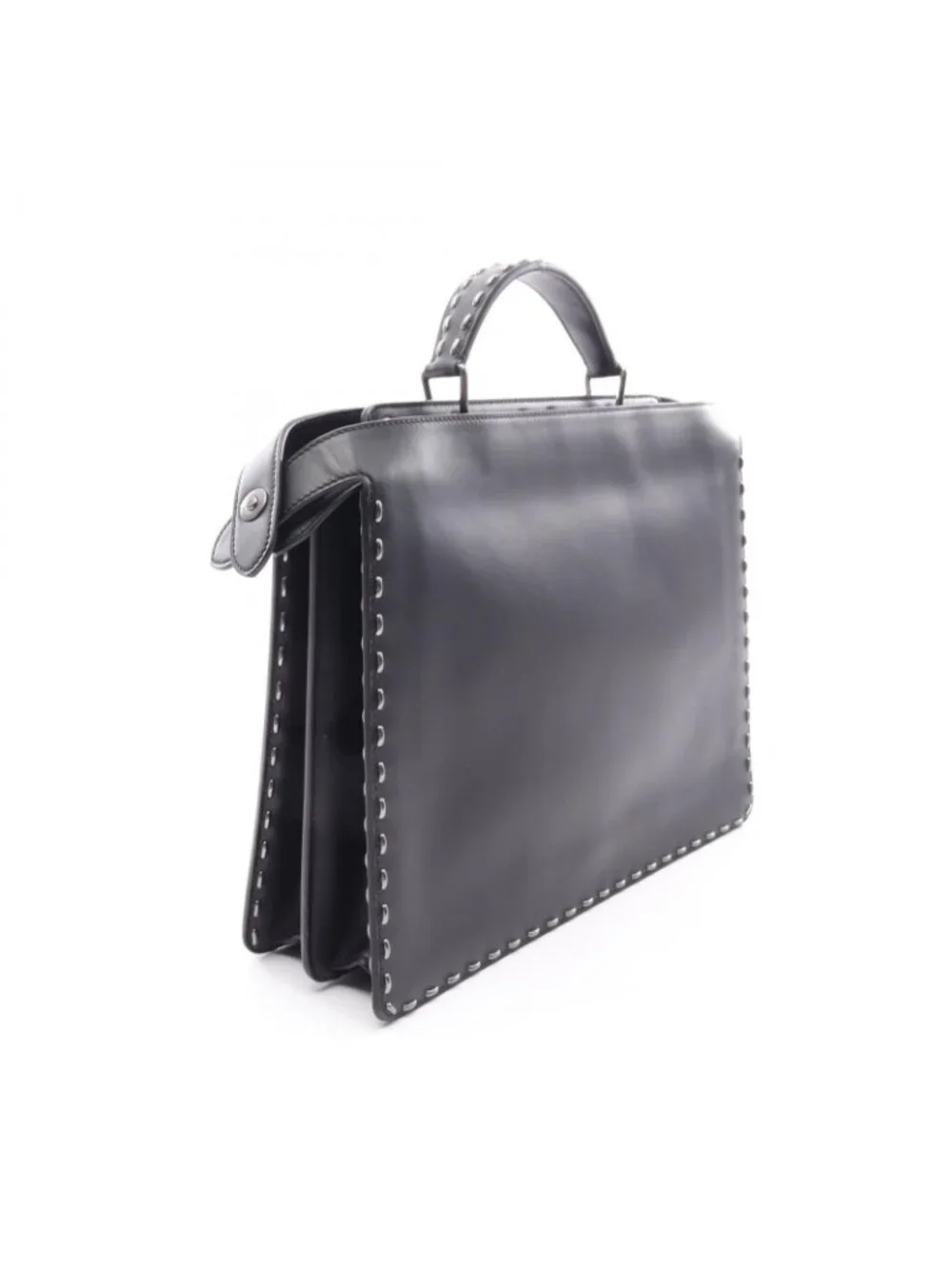 Fendi Handbag Peekaboo ISeeU 2-Way Black Leather